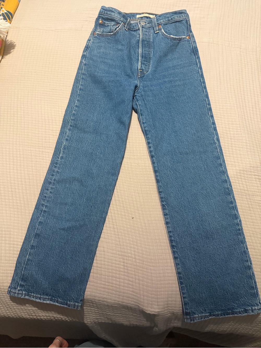 Levi's Premium Blue Ribcage Straight Ankle Jeans